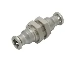 61-7634-69　［Discontinued］Stainless Steel (SUS316) Fitting Bulkhead Union φ4 Clean Package　SSM4-C