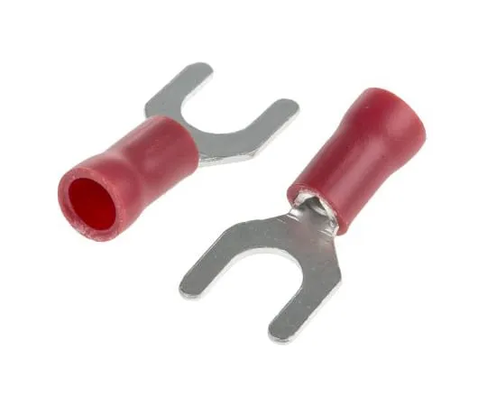 63-4641-33　RS PRO Insulated Crimp Spade Connector, 0.5mm² to 1.5mm², 22AWG to 16AWG, M5 Stud Size Vinyl, Red　534-250