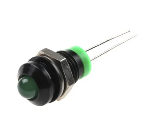 63-4585-55　RS PRO Green Indicator, 2 V dc, 8mm Mounting Hole Size, Lead Pins Termination, IP67　205-331