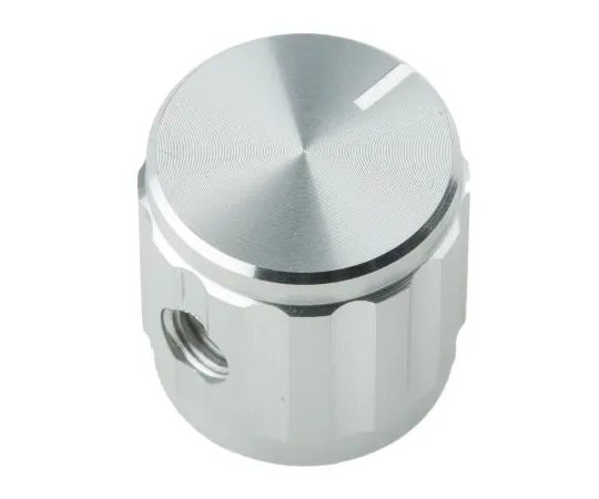 63-4635-69　RS PRO 15mm Silver Potentiometer Knob for 6.4mm Shaft Splined　498-889