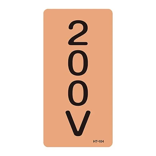 61-3405-66　JIS Pipe Identification Clarifying Sticker  200V HT-104L　384104