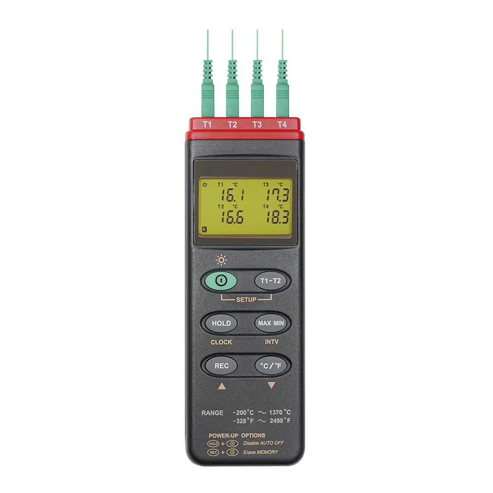 2-1960-01-57　4-channel Digital Thermometer (Built-in Data Logger) with Chinese Calibration Certificate　MT-309