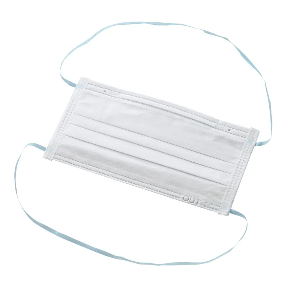 1-4754-61　ASPURE Clean Room Face Mask (Head Hook Type) 2000 Pieces　3PLY-R