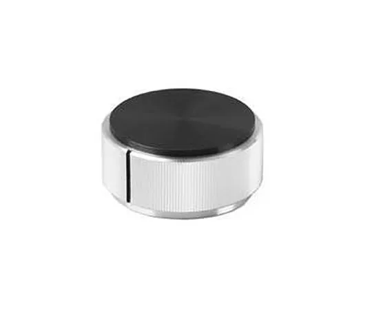 63-3146-87　Knob PHI. 29 Black Silver (Aluminum) Indicator Line: For Black Shaft Diameter PHI.6　K-52-KE-1