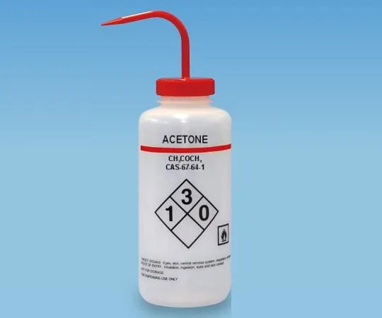 62-2932-65　Chemical Identification Washing Bottle LDPE 1000 mL Acetone (Acetone) 563010　563010