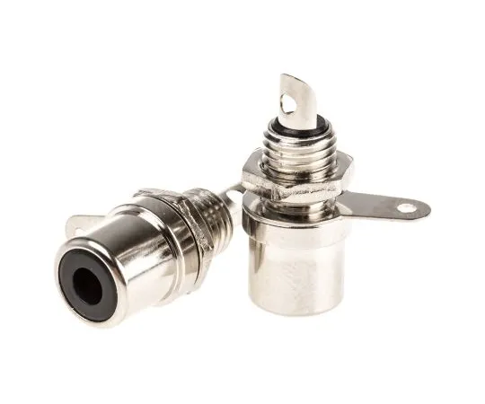 63-4616-77　RS PRO Gold Chassis Mount RCA Socket, Nickel　411-071