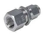 61-7637-18　Stainless Steel (SUS316) Tightening Fitting Female Bulkhead Straight R1/8　NSMF0420-01