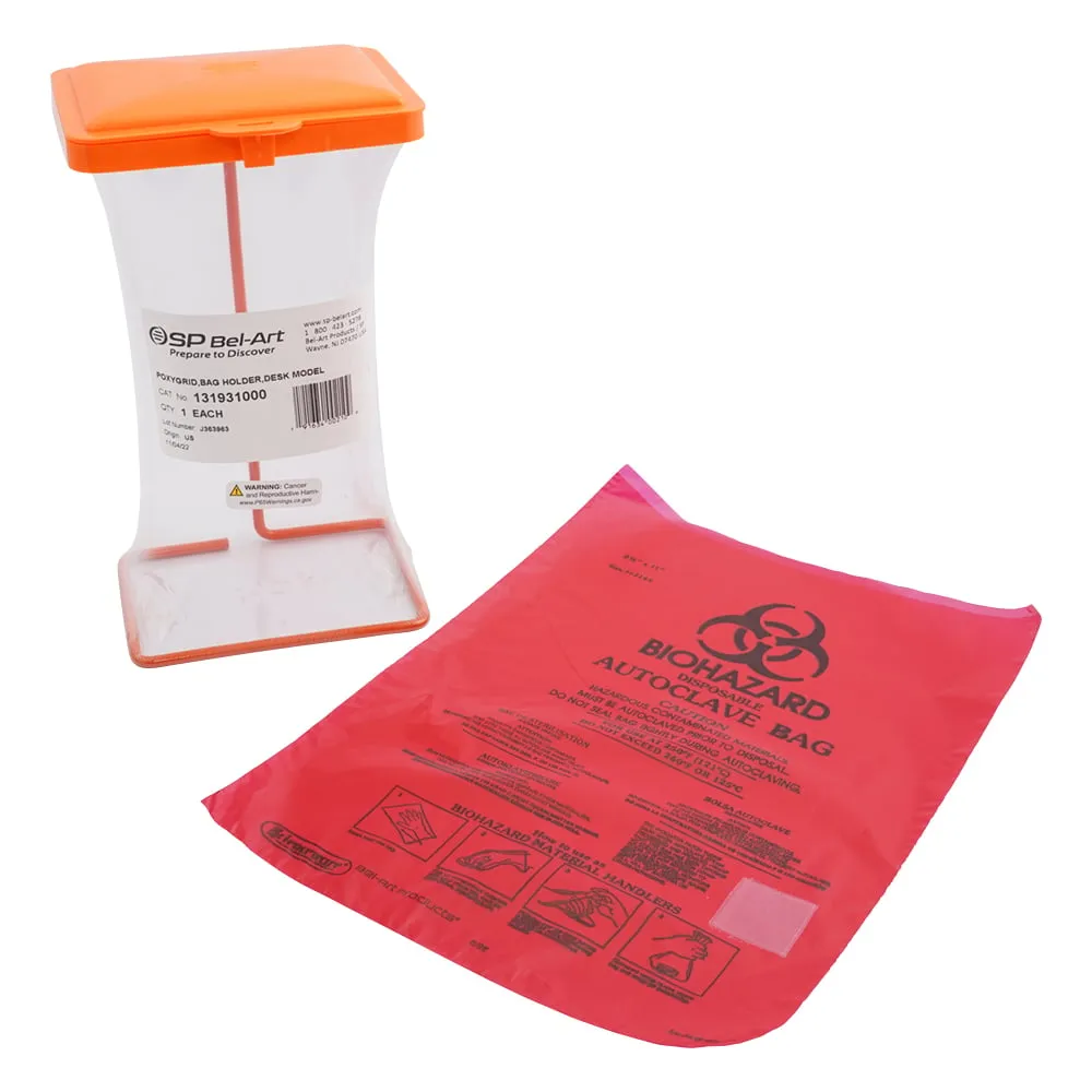 3-6195-01　Biohazard Bag (Desk-Top Type)  Set　F13193-0500