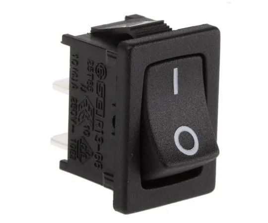 63-4618-93　RS PRO Single Pole Single Throw (SPST), On-None-Off Rocker Switch Panel Mount　419-744