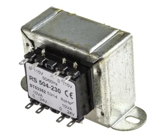 63-4636-39　RS PRO 20VA 2 Output Chassis Mounting Transformer, 24V ac　504-230