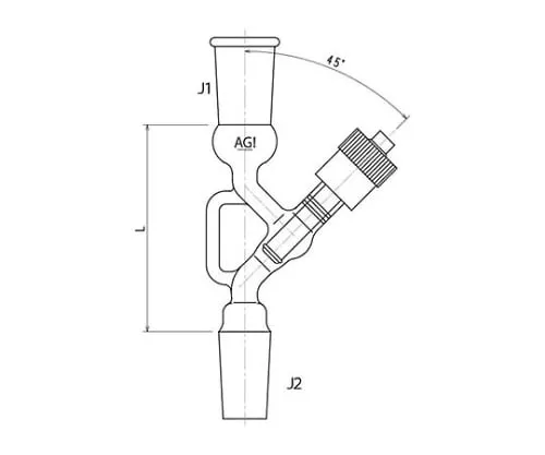 61-4719-60　High Vacuum Greaseless Straight Valve　2496-1L