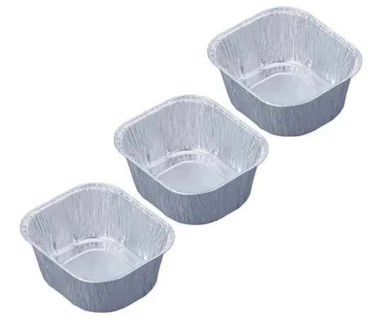 1-3184-11　［Discontinued］Aluminum Container 100 Pcs 130 x 114mm　C-1