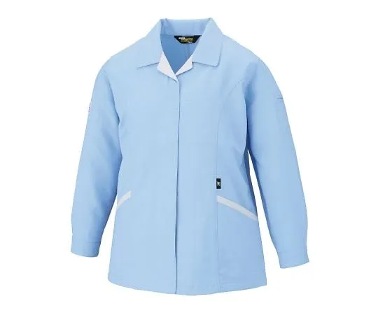 3-717-01　High Antistatic Jacket (Front Zipper) Saxe Blue S　80405-016-S