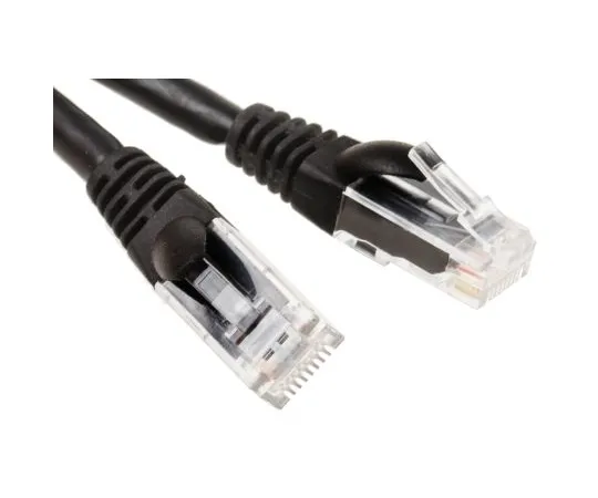 63-4645-92　RS PRO Black Cat6 Cable, U/UTP, Male RJ45/Male RJ45, Terminated, 2m　557-363