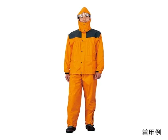 2-8961-11　Rainwear (Durable Reinforced High Pressure Waterproof) M PVC Coated Orange