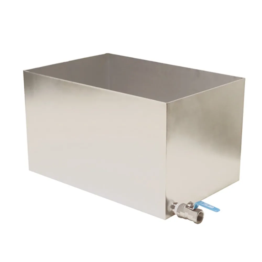 4-1920-18　Stainless Steel Tank Square Type with Drain Valve 20A without Insulation Type I 35L
