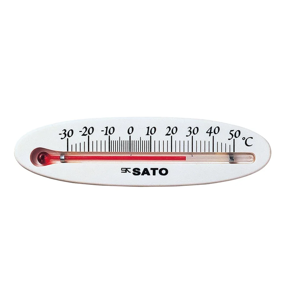 0-6041-01-20　Refrigerator Thermometer Mini Horizontal Type with Calibration Certificate