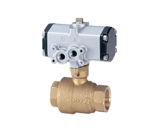 65-1885-27　Small pneumatic < C type/double acting > brass/bronze Ball Valve (C-TFE) Nominal Diameter 15 mm　C-TFE15A