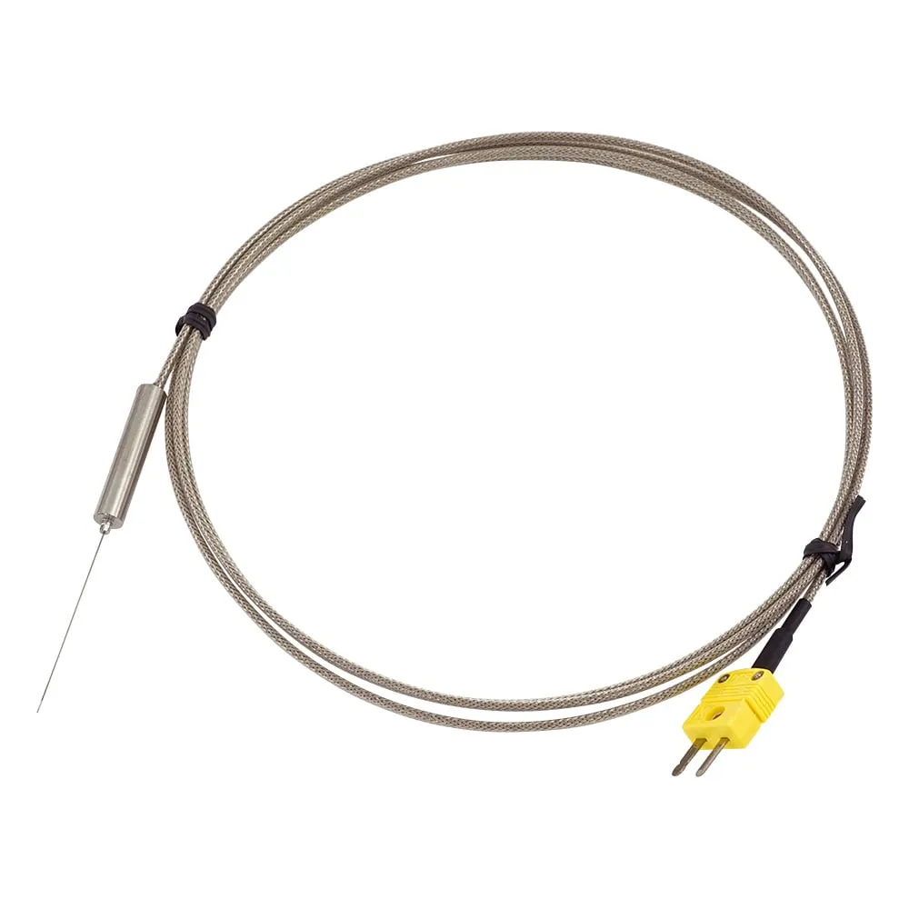 2-4965-01-20　Ultrafine K Thermocouple (sheath type, with connector) with Lead Wire with Calibration Certificate　DS-1200-N50