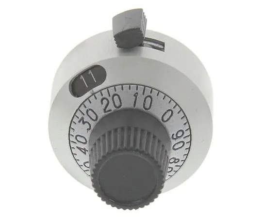 63-4140-09　Vishay Potentiometer Knob, Dial Type, 22.2mm Knob Diameter, Silver, 6mm Shaft　18B11B10
