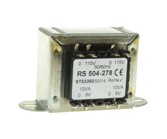 63-4636-46　RS PRO 20VA 2 Output Chassis Mounting Transformer, 6V ac　504-278