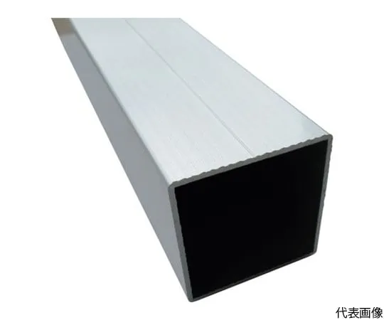 64-5013-50　Aluminum Square Pipe with Angle R2 with 1 V Groove 50 x 50 x 1.6 without Silver Clear 4 m　LB100S
