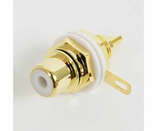 63-3045-45　RCA Jack for black panel, gold-plated, insulated　RJ-2000B-TB