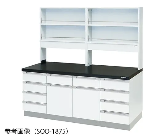 3-4321-11　Laboratory side bench (Wood Type) 1800 × 750 × 800/1800mm　SQO-1875