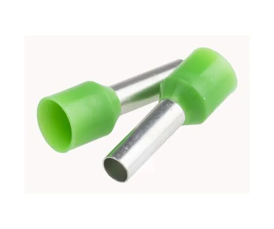 63-4627-96　RS PRO Insulated Crimp Bootlace Ferrule, 12mm Pin Length, 3.9mm Pin Diameter, 6mm² Wire Size, Green　458-897