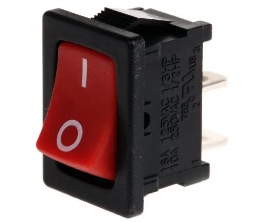 63-4618-94　RS PRO Single Pole Single Throw (SPST), On-None-Off Rocker Switch Panel Mount　419-748