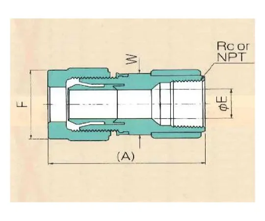 62-7092-73　［Discontinued］USL/XSP Fitting female connector (Millimeters) 4φ x PT 1/4 00N-106-01　00N-106-01