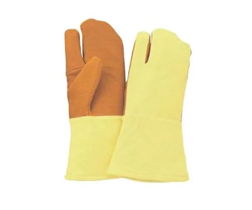61-4696-12　500℃ Correspondence Heat Resistant Glove (Long, Three-Toed Type)　MZ627