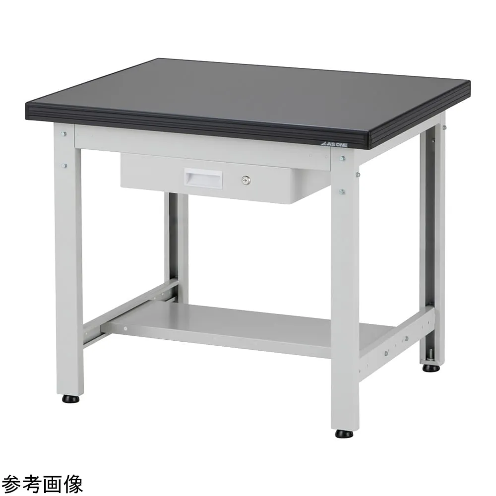 4-5054-01　Chemical resistant load-bearing workbench (with drawers and lower shelves) approx. 44 kg　AWT-0975DL