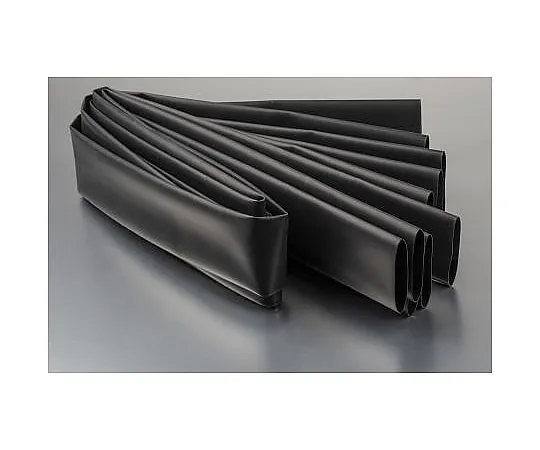 63-4612-28　RS PRO Heat Shrink Tube, Black 38.1mm Sleeve Dia. x 1.2m Length 2:1 Ratio　398-133