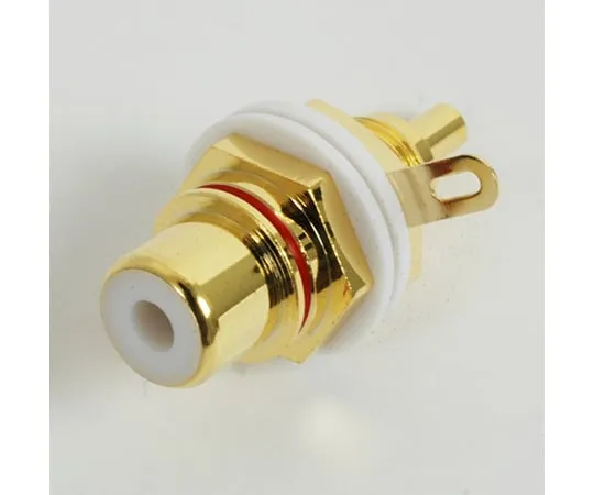 63-3048-89　RCA Jack Red 10 phi Hole for Panels/Gold-Plated/Insulated　RJ-2000B-TR