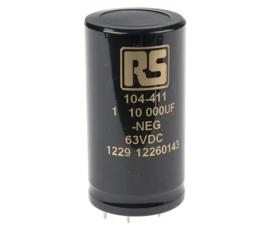63-4140-12　KEMET 10000μF 63V dc Aluminium Electrolytic Capacitor, Through Hole 40 x 75mm +85°C 40mm 75mm　ALP20A103DE063