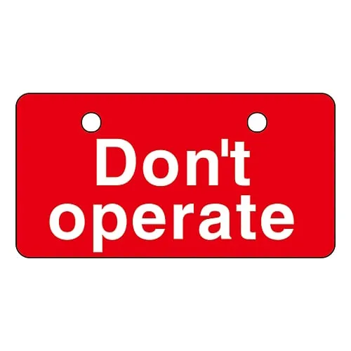 61-3399-71　English Letters Valve Open and Closed Sign Don'T Operate (Red) V-6　168006