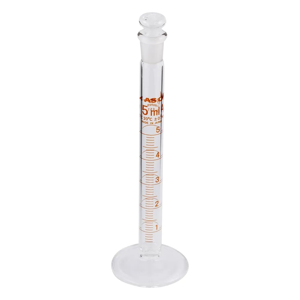 1-8563-01-57　Graduated Cylinder with plug 5 mL with Chinese Calibration Certificate