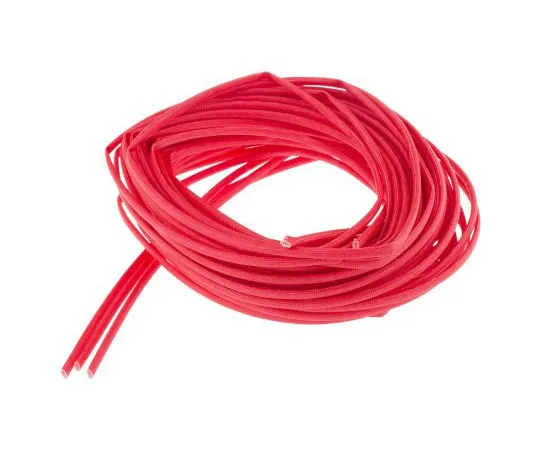 63-4613-13　RS PRO Braided Acrylic Fibreglass Red Cable Sleeve, 2mm Diameter, 5m Length　398-745