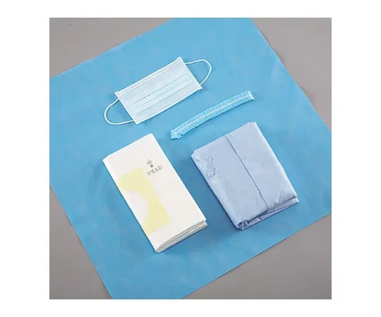 61-7357-65　MSB Precaution Set 1218AT9-M (Surgical Mask, Mob Cap, Surgical Gown M)　55004