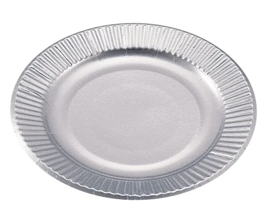 62-6539-98　Paper Plate Silver Plate (100 Sheets) No. 4