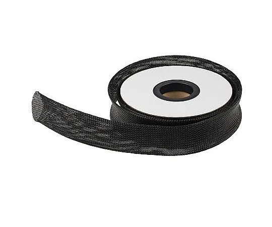 63-4616-39　RS PRO Expandable Braided PET Black Cable Sleeve, 40mm Diameter, 10m Length　408-287