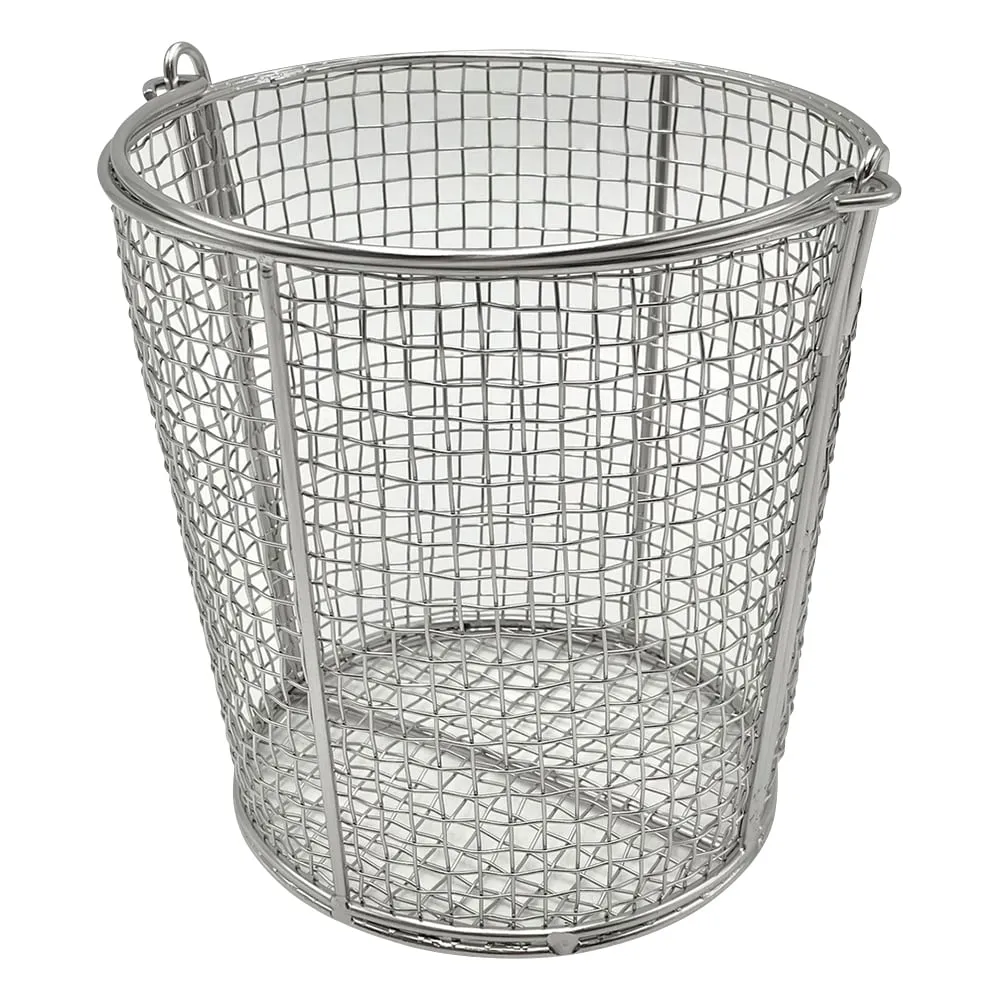 7-5331-05　Stainless Steel Round Cleaning Basket (Tapered) Small φ150 (φ125) x 150mm　0