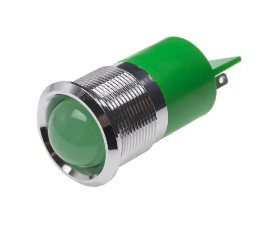63-4587-35　RS PRO Green Indicator, 24 V ac/dc, 22mm Mounting Hole Size, Solder Tab Termination　211-601
