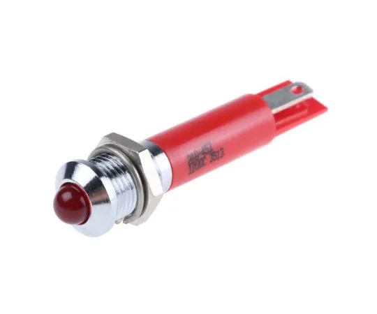 63-4586-37　RS PRO Red Flashing LED Indicator, 12 V dc, 8mm Mounting Hole Size, Solder Tab Termination　208-453