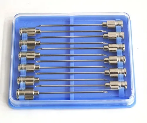 61-9092-91　VAN Metal Blood Transfusion Needle Thick (Gauge 18G Lock Type Needle Tip 15°) RB　1036302