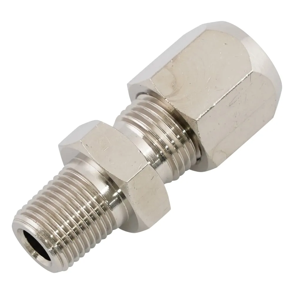 3-8886-01　Brass Ring Fitting Half Union φ6mm R 1/8　IVL-UC-1101R-BS