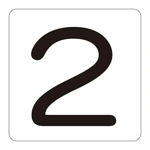61-3414-33　Number Sticker HS-2 (5P) Large　171502