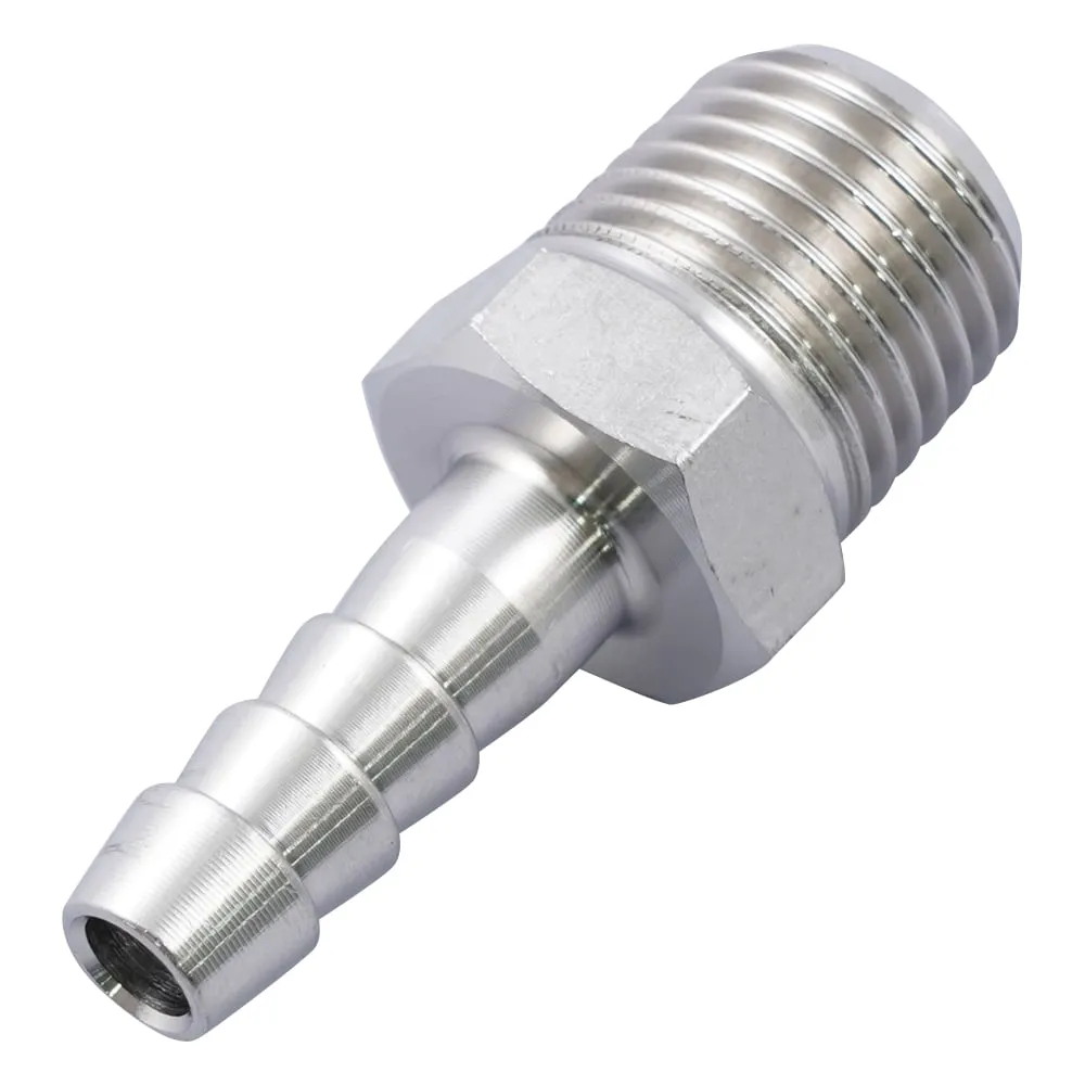 1-9542-01　Haxagonal Hose Nipple (Stainless Steel)　1/4PT-7