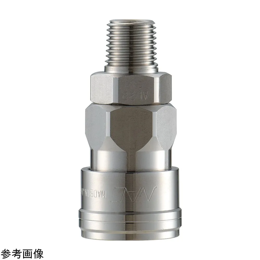 4-4724-01　Quick coupling (stainless steel socket) male screw R 1/4　CAL22SM3